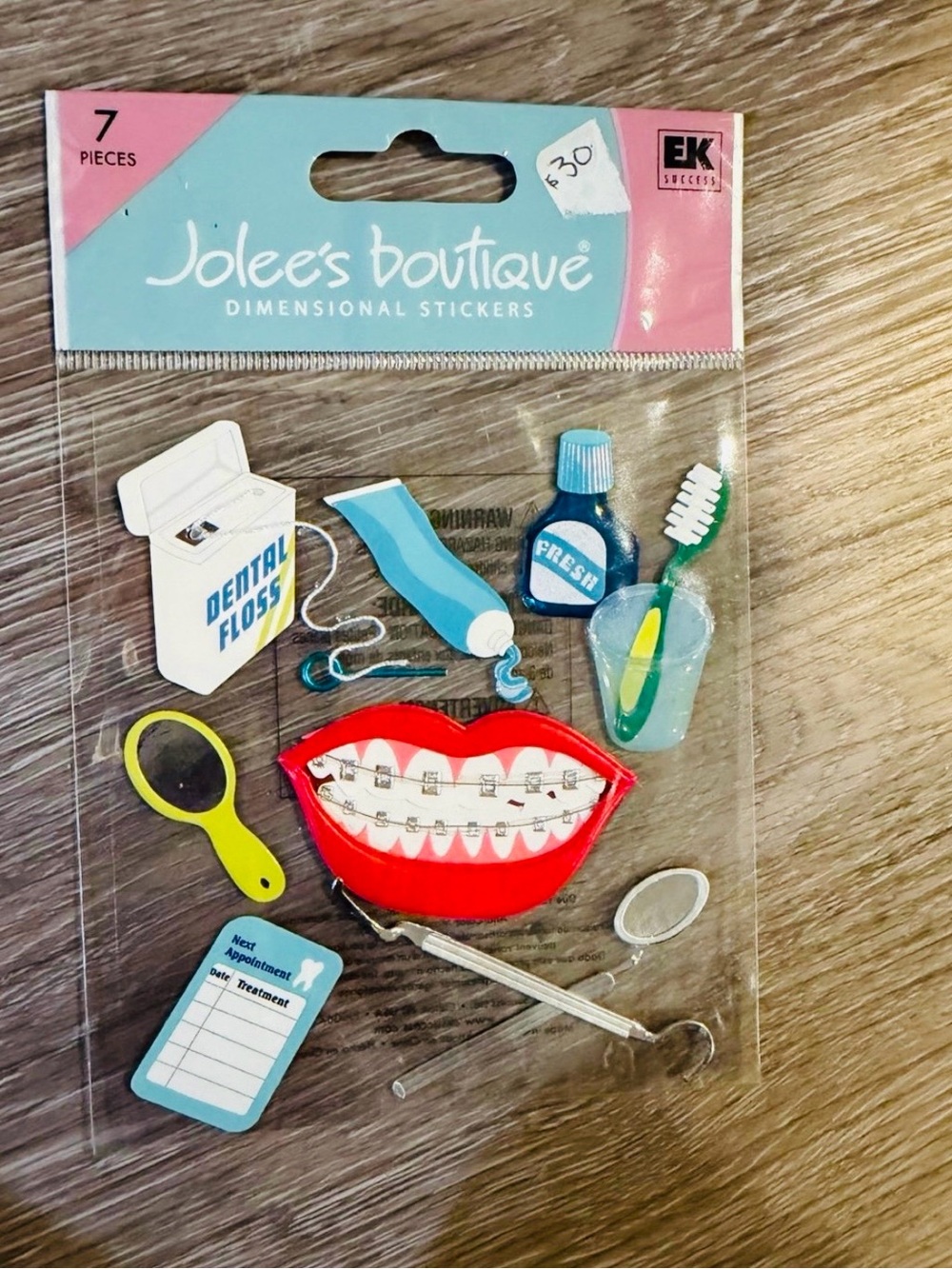 Jolee’s HTF orthodontic Stickers - dimensional